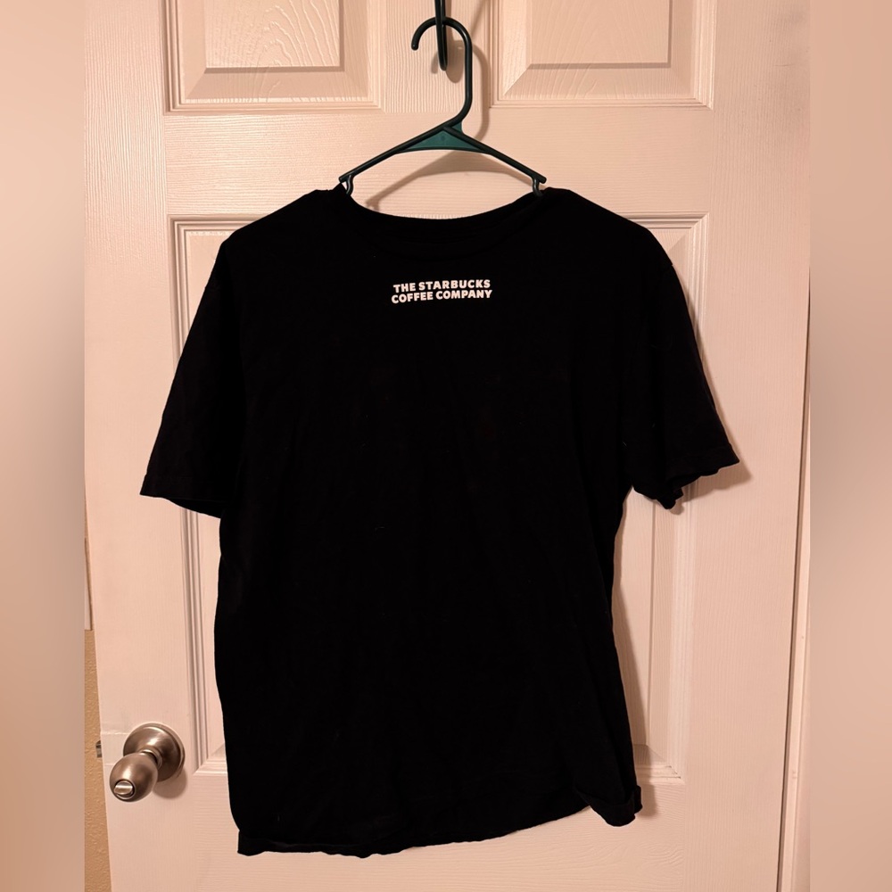Starbucks Black Tee with White Logo